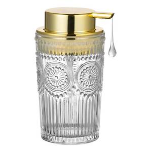 lot 10376 image: LEICURACE Foaming Hand Soap Dispenser,Glass Foam Soap Dispenser,Toothbrush Holder,Refillable Liquid Soap Dispenser,Lotion Dispenser (L-Clear-Lotion)