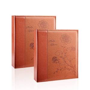 lot 10384 image: Artmag Photo Album 5x7 2 Packs Clear Pages Pockets Leather Cover Slip Slide in Photo Album Book Each Holds 100 Vertical 5x7 Photos Picture Book for Wedding Family (Brown)