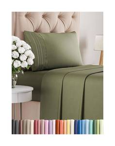 lot 10397 image: Twin Size 3 Piece Sheet Set - Comfy Breathable & Cooling Bed Sheets Set - Hotel Luxury Bedding for Women, Men, Kids & Teens - Deep Pockets, Easy-Fit, Super Soft & Wrinkle Free - Oeko-Tex - Sage Green