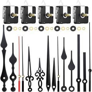 lot 10402 image: Hicarer 10 Pack Quartz Long Shaft Clock Mechanism Replacement Kit, 5 Pcs High Torque Wall Clock Movement Works Motors Parts with 5 Pairs Hands, Repair Parts Replacement DIY(28 mm 1.1 Inches)