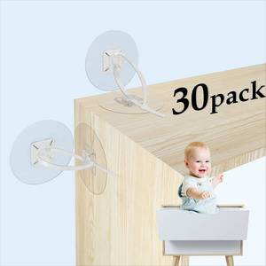 lot 10409 image: Furniture Anchors (30 Pack) No Drill Upgraded Furniture Straps for Baby Proofing, Self-Adhesive Secure 168 Pound Furniture Prevent Falling Anti Tip Earthquake Straps for Child Safety