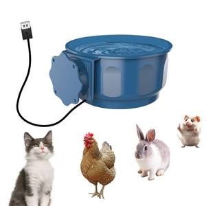 lot 10426 image: Enjoying Heated Water Bowl for Cats Rabbits Indoor-Use, Small Dog Crate Water Bowl, 600 ML(20 fl oz), Heated Hanging Pet Cage Bowl, Small Animal Heated Bowl FoodWater Feeder