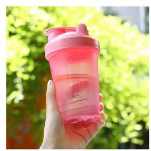 lot 10440 image: CHNLML Protein Shaker Bottle 400ML16Oz w. Shaker Ball for Protein Shake, Shaker Bottle with Mixing Ball, Leak-Proof, BPA-Free, for Gym, Workout, Juice Mixer (PinkPink Body, 16Oz-400ML-1Bottle)