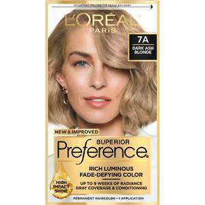 lot 10446 image: LOreal Paris Superior Preference Fade-Defying  Shine Permanent Hair Color, 7A Dark Ash Blonde, Pack of 1, Hair Dye