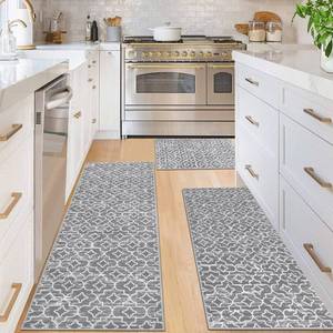 lot 10448 image: Ileading Kitchen Rugs Sets 3 Piece with Runner Soft Boho Kitchen Floor Mat Farmhouse Laundry Room Rugs and Mats Set Non Skid Washable for Kitchen Floor Office Sink Hallway