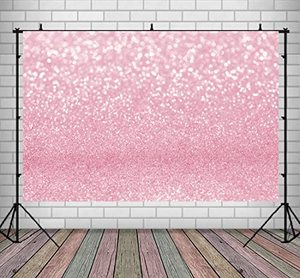 lot 10473 image: Lofaris Pink Bokeh Photography Backdrop Shinny (No Glitter) Spots Sparkle Abstract Halos Background Newborn Baby Shower Birthday Party Decorations Portrait Photo Booth Prop 9x6ft