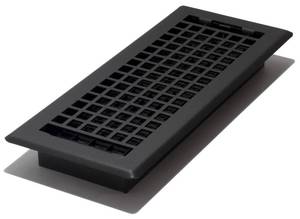 lot 10481 image: Decor Grates LTH412-BLK Lattice Floor Register, 4x12 Inches, Black