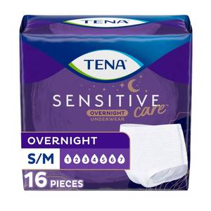 lot 11822 image: Tena Incontinence Underwear for Women, Overnight, Medium 16 Count