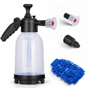 lot 11827 image: RIMBERRY 0.5 Gal Hand Pump Foam Sprayer, 68 oz Car Wash Foam Sprayer, Foaming Pump Sprayer with Two Adjustable Nozzles, Microfiber Wash Mitt, Ideal for Home Cleaning, Car Detailing, Garden Watering