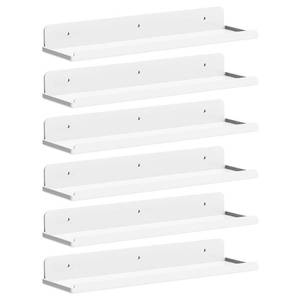 lot 11832 image: Lifewit Floating Shelves for Wall, 6 Pack White Acrylic Shelf 15 Room Decor for BookcaseVinyl Record DisplayPhotoPicture in Bedroom, Living Room, Bathroom, Kitchen Storage and Organization