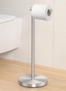 lot 11856 image: KES Toilet Paper Holder Stand SUS 304 Stainless Steel Rustproof Pedestal Lavatory Tissue Roll Holder Floor Stand Modern Brushed Finish, BPH283S1-2