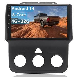 lot 11868 image: for Dodge Ram 1500 2500 3500 Radio Upgrade 2013-2019 9 Inch Touchscreen Car Stereo with Wireless CarPlay Android Auto - 4G32G GPS Navigation Head Unit - Only fit Manual AC - Retail $157.94