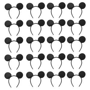 lot 11871 image: NEWTGAN 20 PCS Mouse Ears Headbands for Birthday Party Theme Park Costume Play Celebration for Boys and Girls (3color) (black)