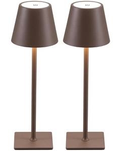 lot 11884 image: KDG 2 Pack Cordless Table Lamp,Portable LED Desk Lamp, 5000mAh Battery Operated, 3 Color Stepless Dimming Up, for RestaurantBedroomBarsOutdoor PartyCampingCoffee Shop Night Light(Brown)
