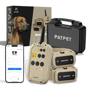 lot 11899 image: PATPET Shock Collars for Dogs with Remote 2 Pack - 12 Mile Range E Collar with APP Control, Bluetooth-Enabled Waterproof Training Collar for Large Dogs (15-140 lbs) - Retail $199.78