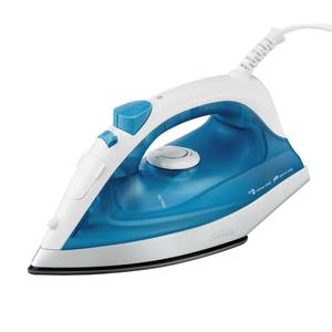lot 12115 image: Sunbeam Compact Steam Iron, 1200 Watts, Non-Stick Soleplate, Powerful Shot of Steam, Horizontal or Vertical, Spray Mist, Precision Tip, WhiteBlue
