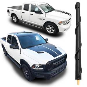 lot 12132 image: BASIKER Short Antenna fits for 2009-2025 Dodge Ram 1500 2500 3500 Accessories, Truck Dodge Ram Classic Warlock Car Wash Proof Antenna Replacement Upgrade for Radio Reception, 7 Inch Spiral Rubber Mast