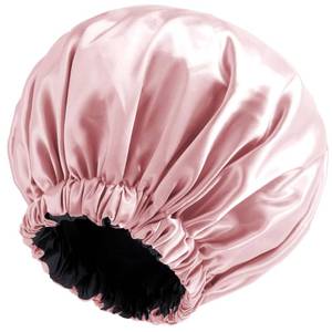 lot 12157 image: Satin Bonnet Silk Bonnet Hair Bonnet for Sleeping-Slouchy Beanie Hat Satin Sleep Cap for Womens Natural & Curly Hair(Blush Pink)