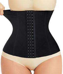 lot 12185 image: LODAY Waist Trainer Corset Shapewear Tummy Control Body Shaper Waist Cincher for Women Postpartum Belly Band Wrap(XL,Black(hook))