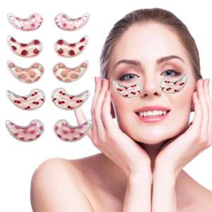 lot 12188 image: Reusable Gel Eye Ice Pack, Cooling Eye Pad, Hot �� Cold Treatment for Eye Strain, Eye Swelling, Eye Redness, Puffy Eyes, Dark Circles, Smooth Fine Lines, and Eye Recover Surgery. (Pink �� 10PCS)