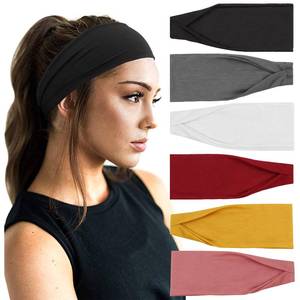 lot 12212 image: DRESHOW 6 Pack Yoga Sports Headbands for Women Elastic Non-Slip Headbands Running Workout Hair Bands