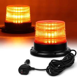 lot 12213 image: LINKITOM LED Strobe Light, 12V-24V Amber 40 LED Warning Safety Flashing Beacon Lights with Magnetic and 16 ft Straight Cord for Vehicle Forklift Truck Tractor Golf Carts UTV Car Bus