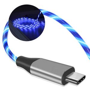 lot 12220 image: USB C Cable, 3A LED Light Up Fast Charger Charging Cords Type C Cable Compatible with Samsung Galaxy S21 S20 S10 S10E S9 S8 Plus Note 20 10 9 8, LG G8 and More (Blue, 6ft)