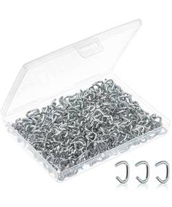 lot 12225 image: Mr. Pen- Galvanized Hog Rings, 38, 425 Pcs, Hog Rings Upholstery, Hog Rings for Furniture Upholstery, Auto Upholstery, Meat & Sausage Casings, Fencing, Animal Pet Cages, Shock Cords