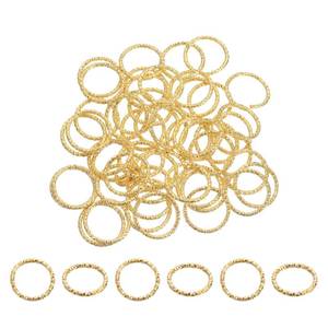 lot 12229 image: uxcell 50Pcs Open Jump Rings, 20mm Twisted O-Ring Connectors for DIY Crafts Bracelet Necklaces Jewelry Making, Light Gold