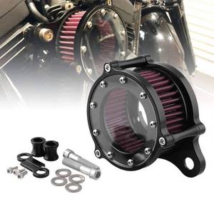 lot 12238 image: Sporacingrts Motorcycle Air Filter CNC Black Air Cleaner Intake Filter Compatible with Sportster Police XL883P