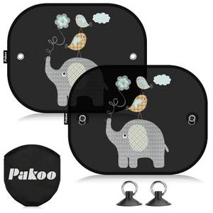 lot 12246 image: Car Sun Shades for Baby, 2 Pack Mesh Window Shade Baby Kids Pet with Cute Animal Motifs, Side Window Screens for SUV, 17x14 Universal Car Sun Shades with Suction Cups
