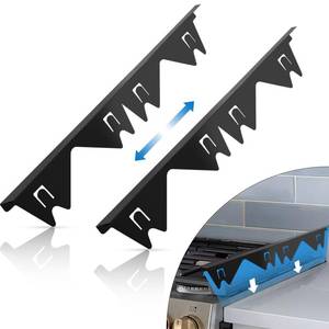 lot 12279 image: Stainless Steel Stove Counter Gap Cover (2 Pack), Stove Guard, Stove Gap Filler for Kitchen, Range Trim Kit, Easy Clean with Heat Resistant, Adjustable Length 13.8�� to 27.6��