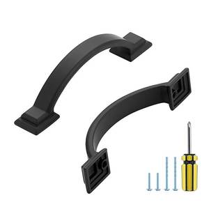 lot 12280 image: Ravinte Hardware 10 Pack Cabinet Handles 3 Inch(76mm) Cabinet Pulls Black, Kitchen Door Handles Cabinet Door Handles Kitchen Handles for Cabinets