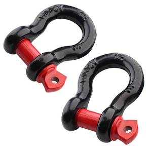 lot 12284 image: Qjaiune 2Pcs 12 Inch D Ring Shackle, D Shackle Rugged 12 Ton(26,455 lbs) Maximum Break Strength, 2 Ton (4409 Lbs) Capacity