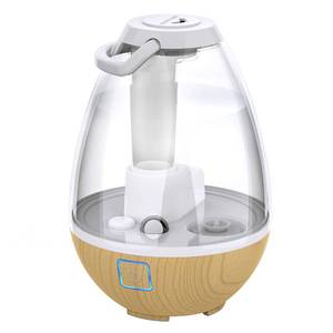 lot 3904 image: Sharper Image UHT1-SI Ultrasonic Cool Mist Humidifier, 0.4 Gallon (1.5L) Water Tank, 2 Settings, Auto Shut-Off, 360° Rotatable Nozzle, Illuminated Touch Control, LED Nightlight, Ash Woodgrain