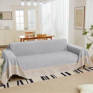 lot 3907 image: Foreate Waterproof Couch Cover Sectional Sofa Cover Extra Wide Couch Cover Blanket - Cat Scratch Furniture Protector Dog Couch Cover Protector Machine Washable, 95 x 134(GreyKhaki)