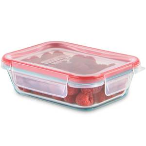 lot 3931 image: Pyrex Freshlock Glass Food Storage Container, Airtight & Leakproof Locking Lids, Freezer Dishwasher Microwave Safe, 2 Cup