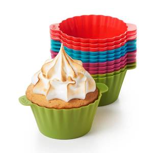 lot 4004 image: OXO Good Grips Silicone Baking Cups, Multicolor 3 oz.(Pack of 12)