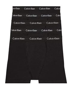 lot 4008 image: Calvin Klein Mens Cotton Stretch 5-Pack Boxer Brief, 5 Black, Medium