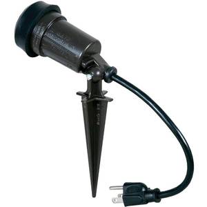lot 4044 image: Hubbell-Bell SL101B Portable Spike Light Par 38 Bulb Bronze Finish, 75-150 Watt
