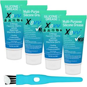 lot 4046 image: XBVV Food Grade Silicone Grease Lubricant for Plumber Faucet Valve Pool Filter O-Rings Kit 4-Pack 1 oz Tubes