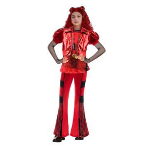lot 4050 image: keaiyouhuo Red Halloween Costume for Girl Rise Red Princess Party Dress up for kids