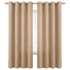 lot 4052 image: BGment Curtains 72 Inches Long for Living Room, Flax Linen Curtains Burlap Textured Thick Light Filtering Privacy Grommet Window Curtain Drapes for Bedroom, 2 Panels, 52 x 72 Inch, Tan