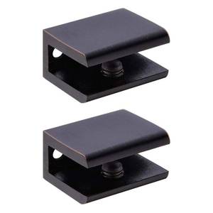 lot 4054 image: Orhemus 2pcs Adjustable 304 Stainless Steel Glass Clamp Clip Shelf Brackets Holder Support 0.23-0.35, Oil Rubbed Bronze Finished Heavy Duty