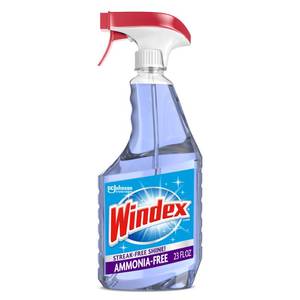 lot 4057 image: Windex Glass and Window Cleaner Spray Bottle, Ammonia Free, Packaging Designed to Prevent Leakage and Breaking, Surface Cleaning Spray, Crystal Rain Scent, 23 Fl Oz