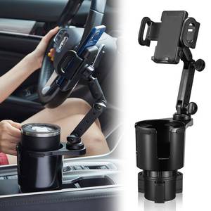 lot 4422 image: SCRWVESS Cup Holder Phone Mount, 2 in 1 Cup Holder Expander for Car Long Arm with 360°Rotation Cup Holder Cell Phone Holder for Car Compatible with All Smartphones