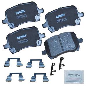 lot 4437 image: Bendix Priority1 CFC1160 Ceramic Front Brake Pads for Chevrolet Cobalt 2008, HHR 2011-2006, Malibu 2012-2004, Pontiac G5 2009-2008, G6 2010-2006, Saturn Aura 2009-2007