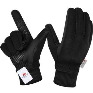 lot 4444 image: MOREOK Winter Gloves -10°F 3M Thinsulate Warm Gloves Bike Gloves Cycling Gloves for DrivingCyclingRunningHiking-Black-XL