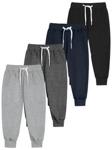 lot 4446 image: Resinta 4 Pack Toddler and Boys Joggers Sweatpants Kids Pull-On Active Athletic Pants with Drawstring Elastic Waistband