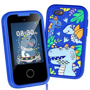 lot 4450 image: Kids Smart Phone for Boys, Christmas Birthday Gifts for Boy Girl Age 3-10 Kids Toys Cell Phone, 2.8 Touchscreen Toddler Learning Play Toy Phone with Dual Camera, Game, Music Player, 8GB Card Blue